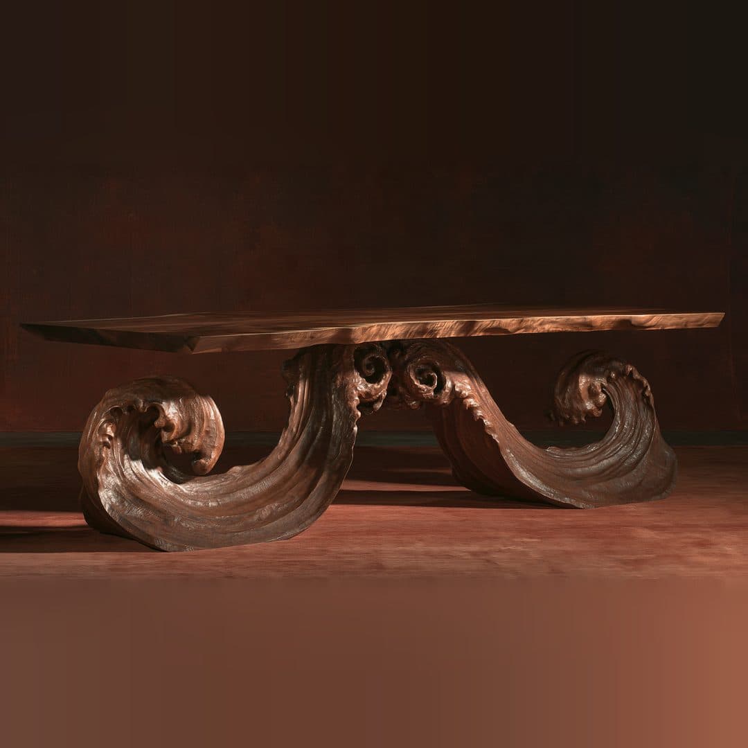 The Tide Table: Quartersawn black walnut dining table · 96" L × 42" W × 30" H